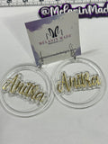 2 Layer Custom Acrylic Hoop Earrings