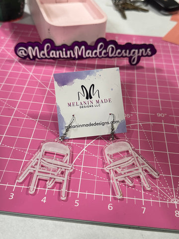 Folding Chair acrylic Earrings