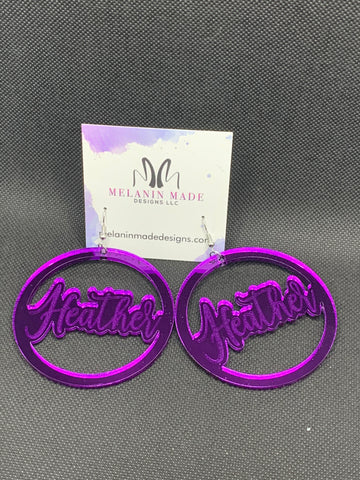 Custom Acrylic Hoop Earrings