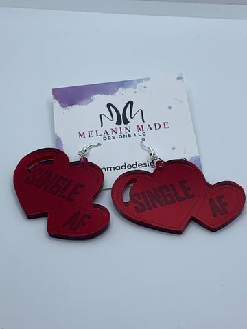 Double Heart Single AF Earrings